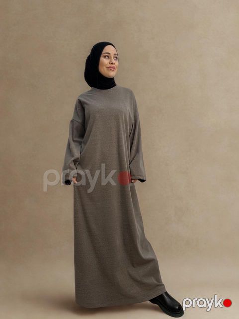 Qadınlar üçün oversize gündəlik don SF-163, vizon, yun, ölçü 40-42 — Bakı