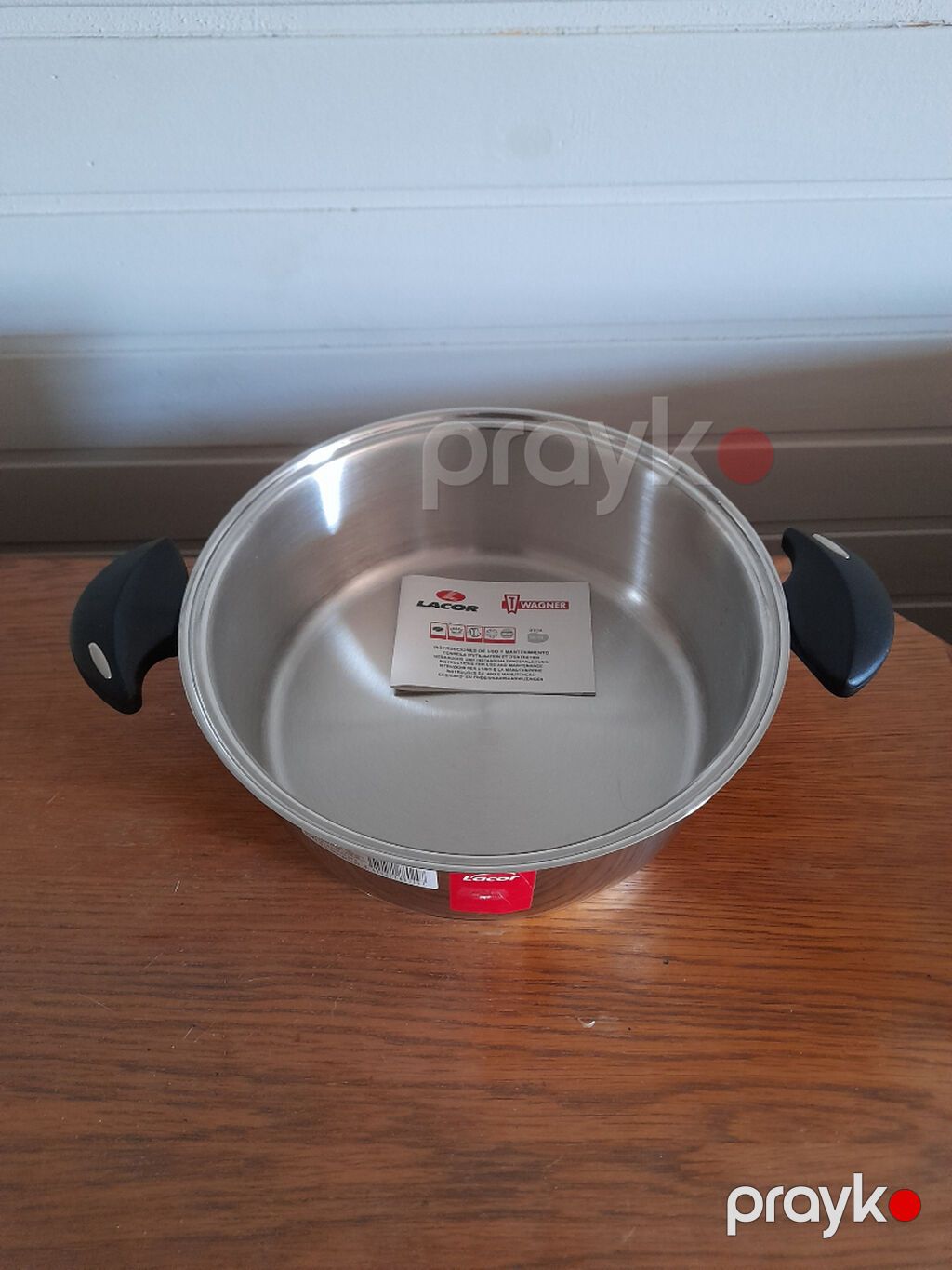 Tava, rəng - Gümüşü, Paslanmayan polad, 24 sm, Lacor — Bişirmə qabları, Bakı (3)