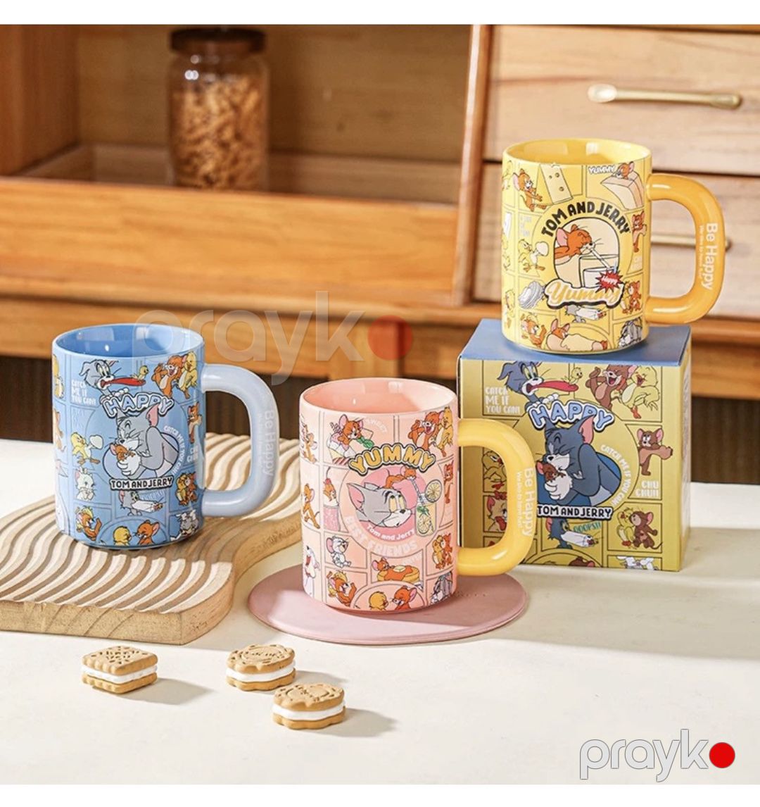 Fincan Tom and Jerry Yummy, keramika, çəhrayı, 550 ml — Mallar, Bakı (3)