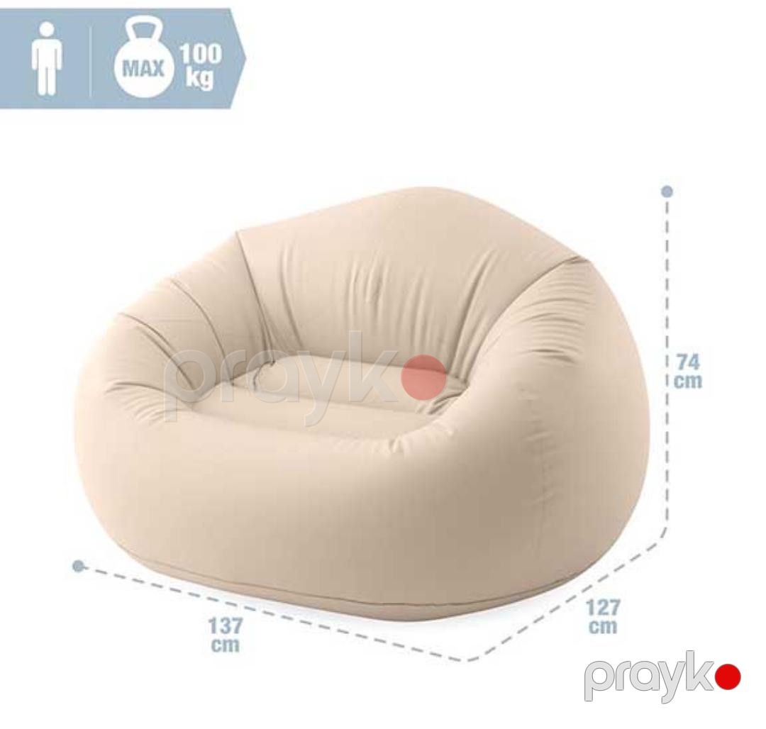 Şişmə kreslo Intex, bej, 137x127x74 sm — Mallar, Bakı (3)