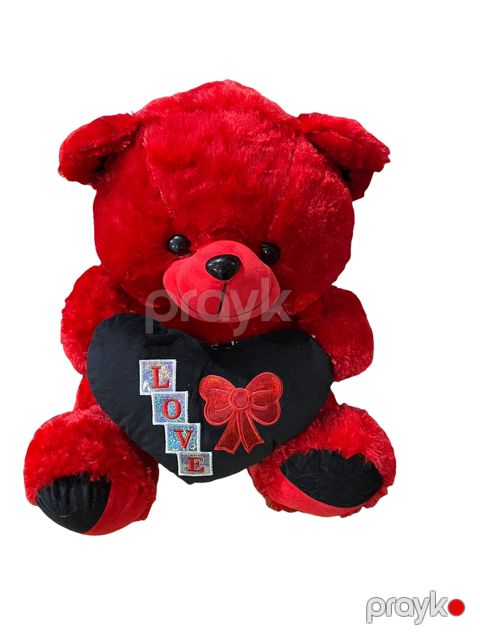 Yumşaq oyuncaq FSY-12245, peluş, qırmızı/qara, 60 sm — Bakı