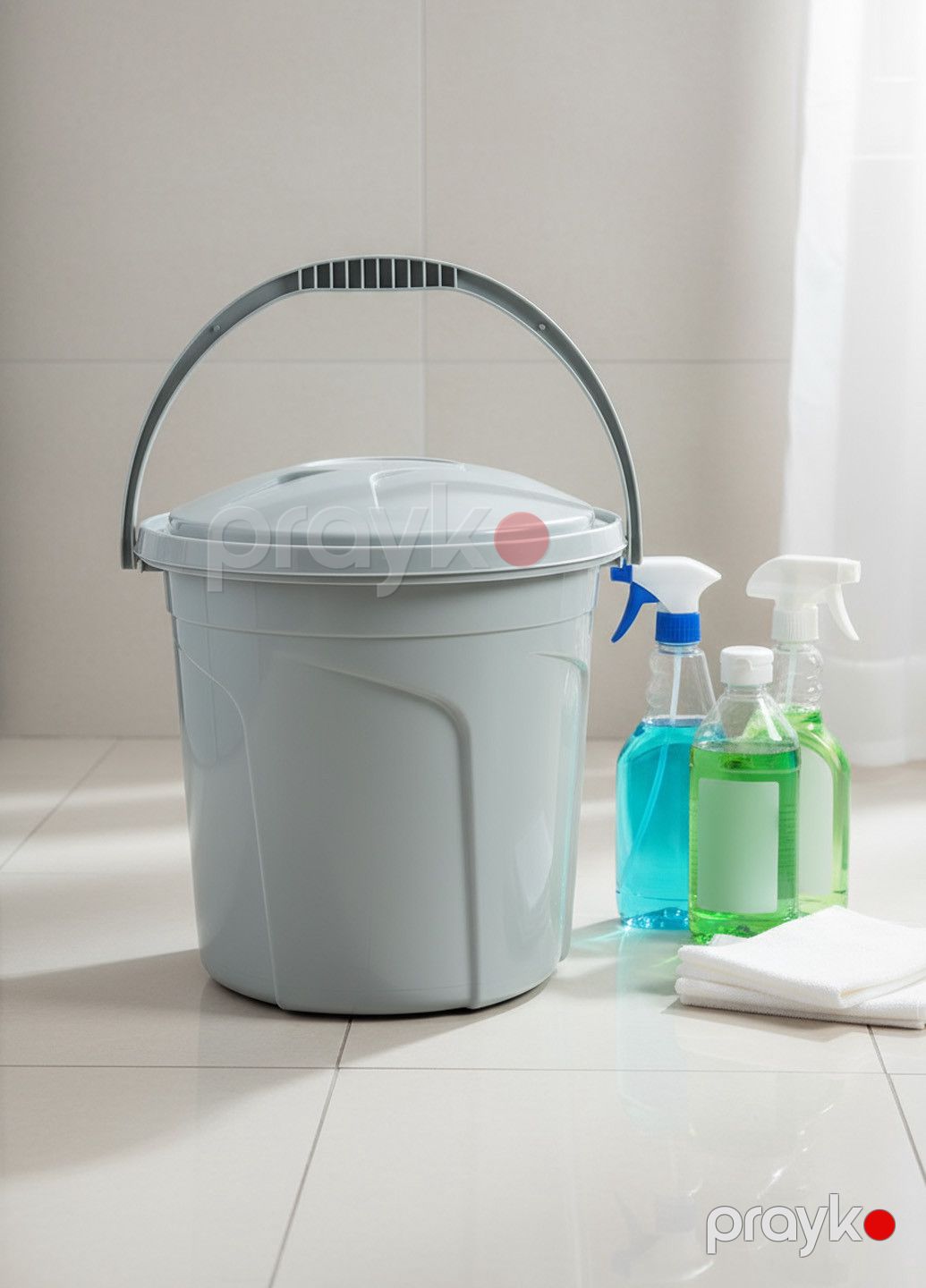 Vedrə Stars Plast, plastik, boz, 28.2х29.2 sm, 10 L — Mallar, Bakı (2)