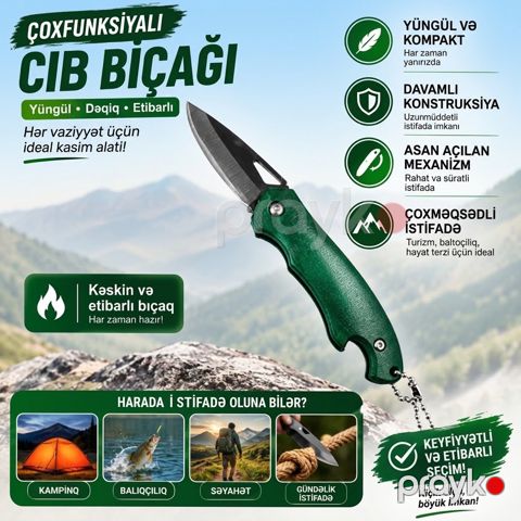 Universal bıçaq paslanmayan polad/plastik — Bakı