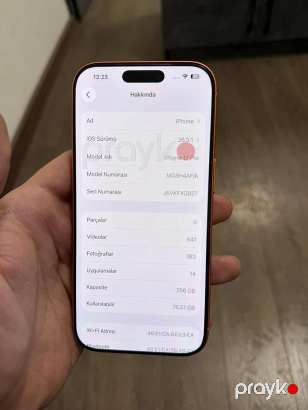 IPhone 17 Pro, 256 GB, Narıncı, Simsiz şarj — Apple iPhone, Bakı (5)