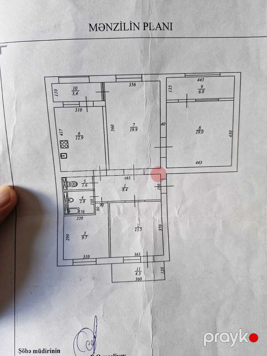 4-otaqlı mənzil, Mikayıl Müşfiq küç., 110 m² — Mənzil, Bakı (12)