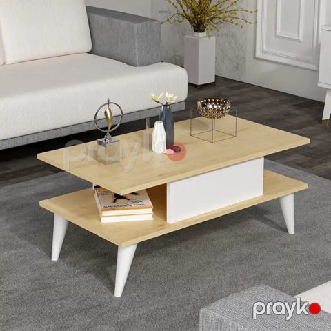Jurnallıq masa Ev Plus ev_12116037, Ldsp, qəhvəyi, ağ, 90x45x40 sm — Bakı
