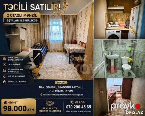 Köhnə tikili Satılır Binəqədi r., Dərnəgül m., 2 otaq, 36 m² — Bakı