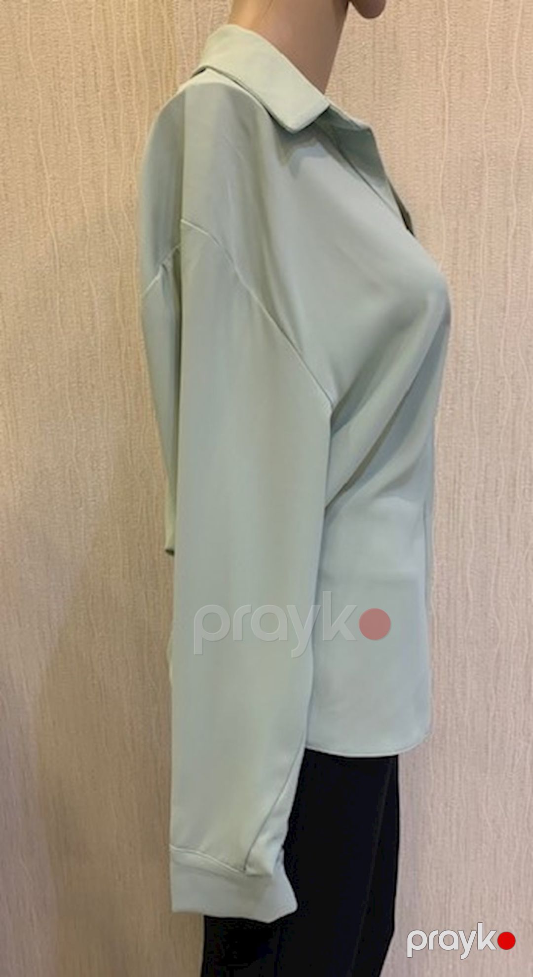 Qadınlar üçün uzunqol köynək Dessen 013280, yaşıl, polyester, ölçü 36 — Mallar, Bakı (2)