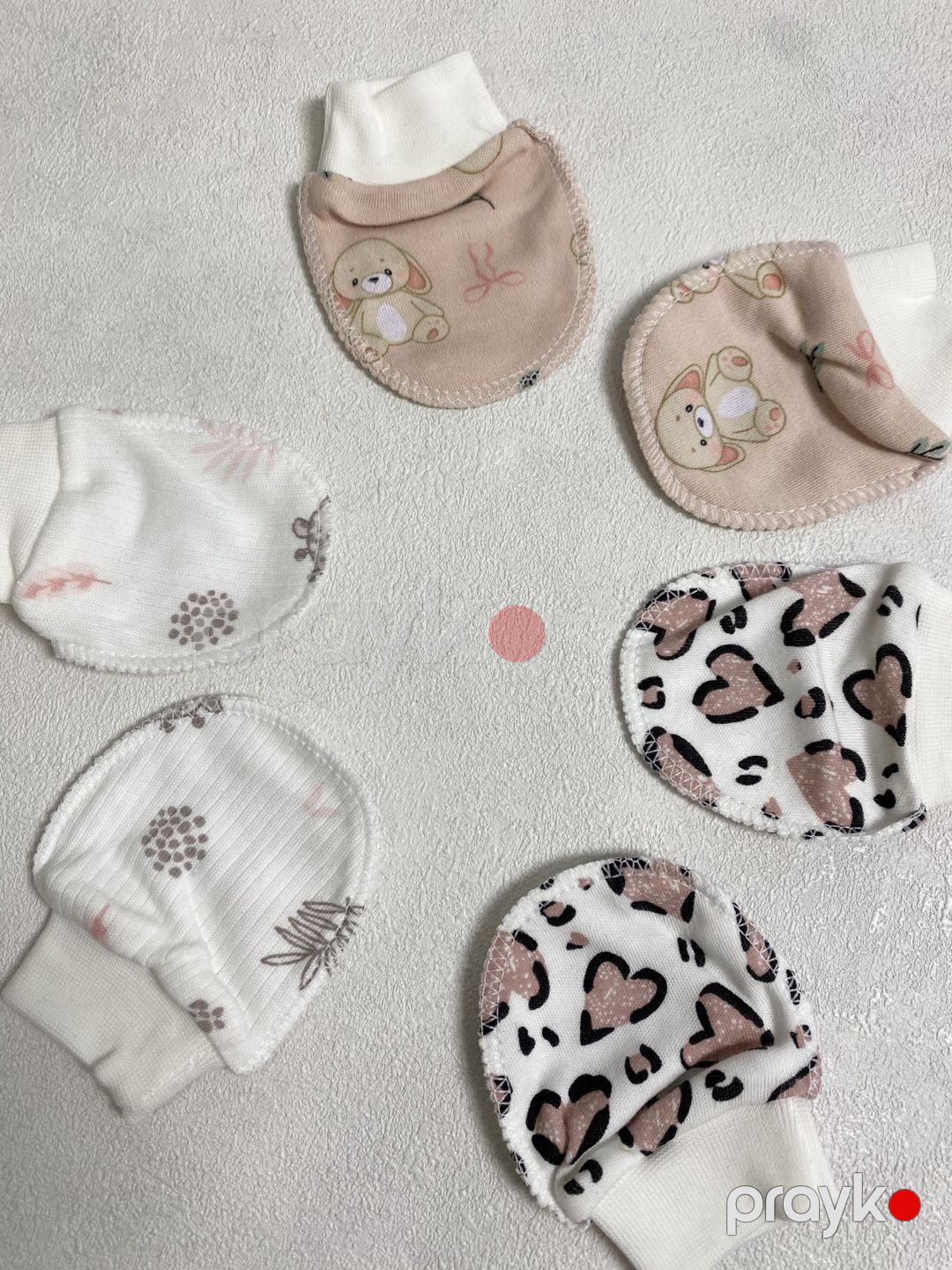 Yenidoğulan üçün əlcək No brand, Müxtəlif rənglər, Pambıq, 0-12 ay — Mallar, Bakı (2)