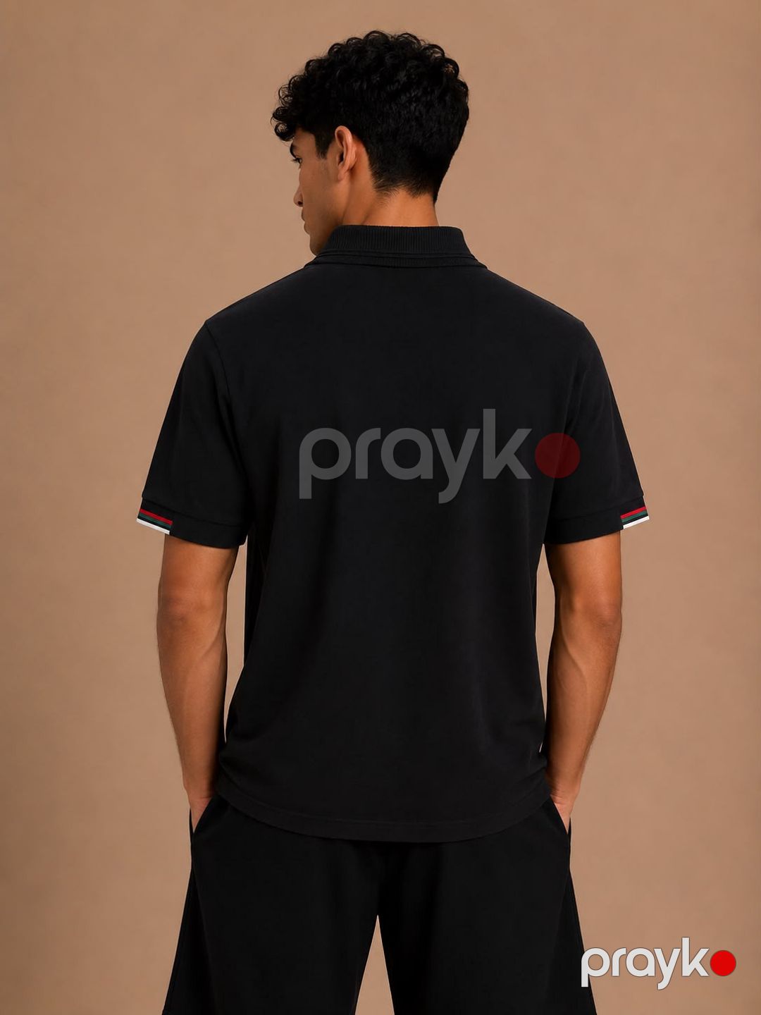Qısaqollu polo kişilər üçün VC_2589442, pambıq, qara, ölçü M — Mallar, Bakı (2)