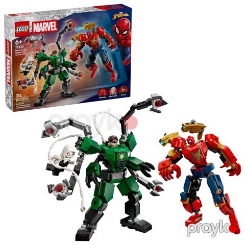 Konstruktor No Brand Marvel Mech Battle: Spider-Man vs. Doc Ock 76338, plastik, 6+ yaş, 315 hissə - 00-00048057 — Bakı