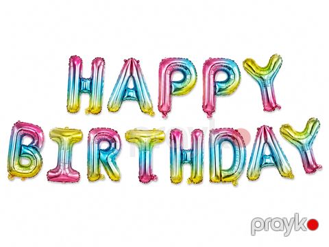 Şar dəsti Happy Birthday, rəngbərəng, 13 əd — Bakı