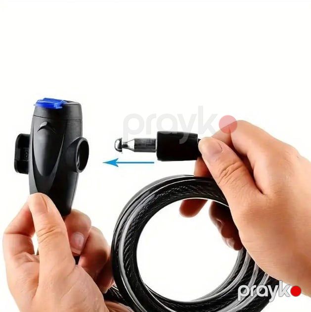 Velosiped kilidi açar ilə, polad tros, 2.98 sm - velosport_122 — Mallar, Bakı (3)
