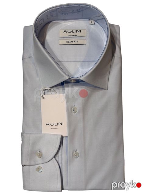 Kişilər üçün uzunqol köynək Aglini 2200, mavi, pambıq, ölçü M — Bakı