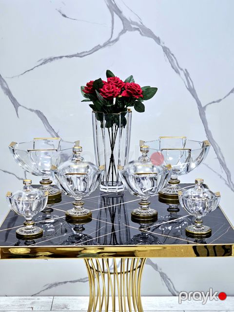 Crystal Gallery 7-li Büllur Dəst Qızılı İşləməli luxor-35621 — Bakı