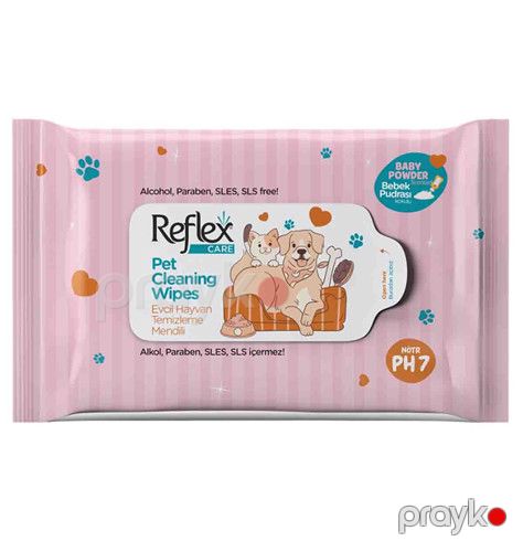 Nəm salfet Salfetlər Reflex Care Pet Cleaning Wipes 10 ədəd — Bakı