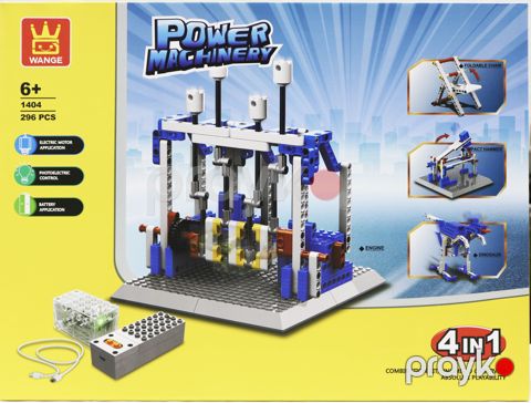 Konstruktor Wange Power Machinery 1404 4in1, 296 element, 6+ yaş — Bakı