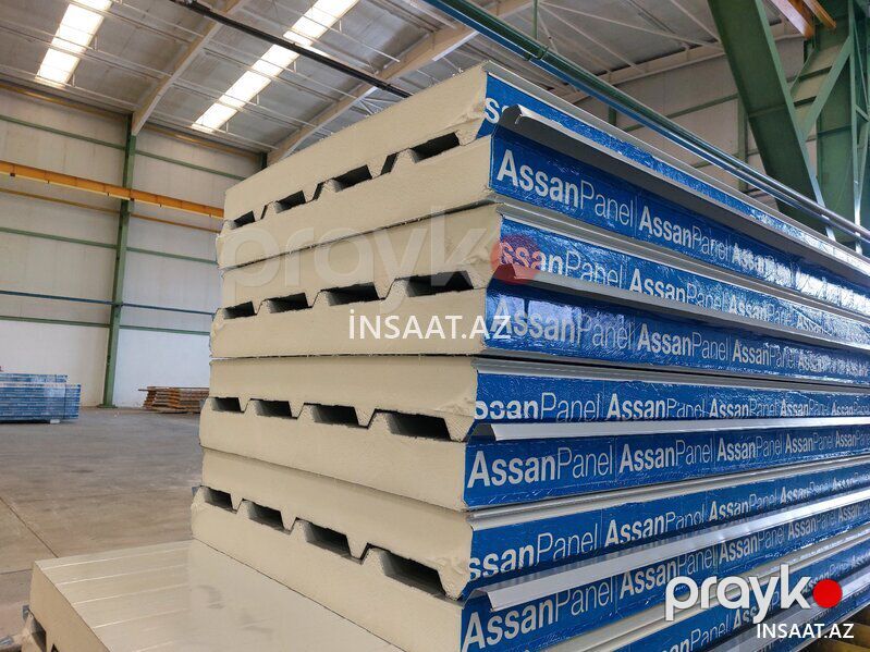 50 mm Pur Sendviç Panel Zavod Qiyməti — Tikinti blokları, kərpic və panellər, Bakı (3)