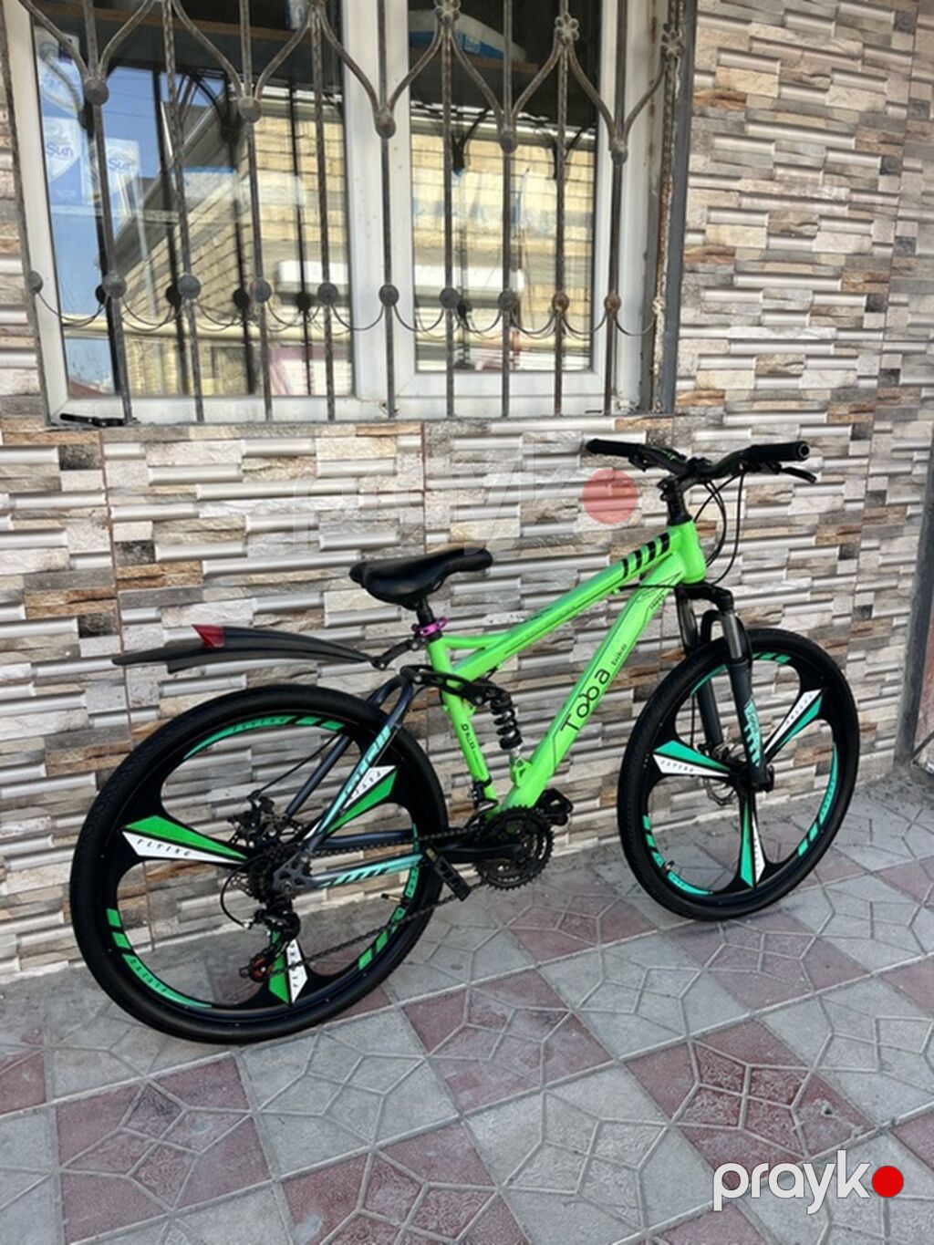 Dağ velosipedi – Ecobıke (yaşıl) - Karkas: alüminium alaşımlı — Dağ velosipedləri, Xırdalan (9)