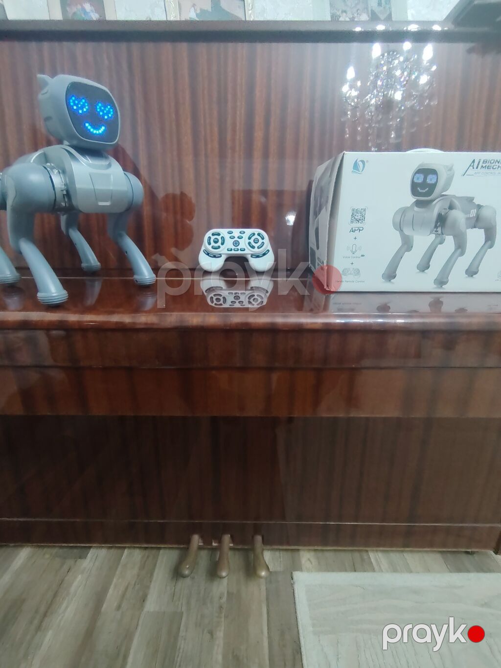 AI Bionic Mecha Robot İt – pultla idarə olunan interaktiv oyuncaq — Oyuncaq figuraları, Güzdək (3)