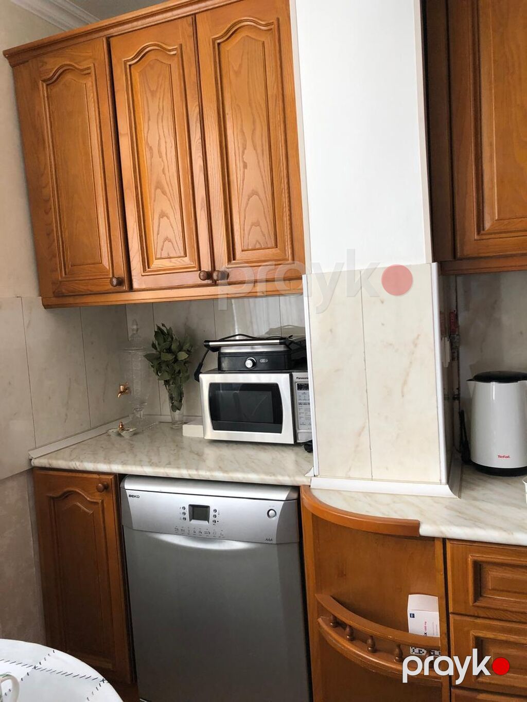 Mətbəx mebeli dəsti – klassik üslubda, massiv ağac fakturalı — Mətbəx mobilyası, Masazır (5)