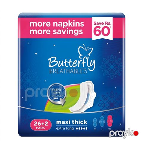 Qadın bezləri Butterfly Breathables Maxi Thick, XL, 26+2 ədəd — Bakı