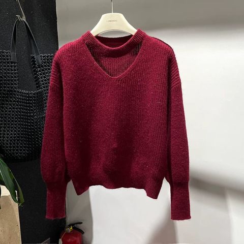 Qadın üçün sviter, tünd qırmızı, trikotaj, ölçü One size — Bakı