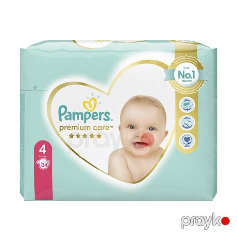 Uşaq bezi Pampers Premium Care N4 9-14 kq 34 ədəd — Bakı