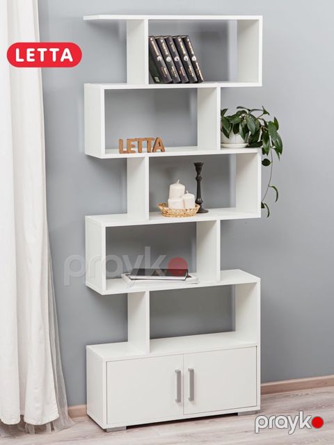 Stellaj Letta White, 176х25х73 sm, Ldsp, ağ — Bakı