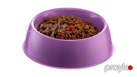 Pişiklər üçün yem qabı, plastik, bənövşəyi, 21.5x6.5 sm — Bakı
