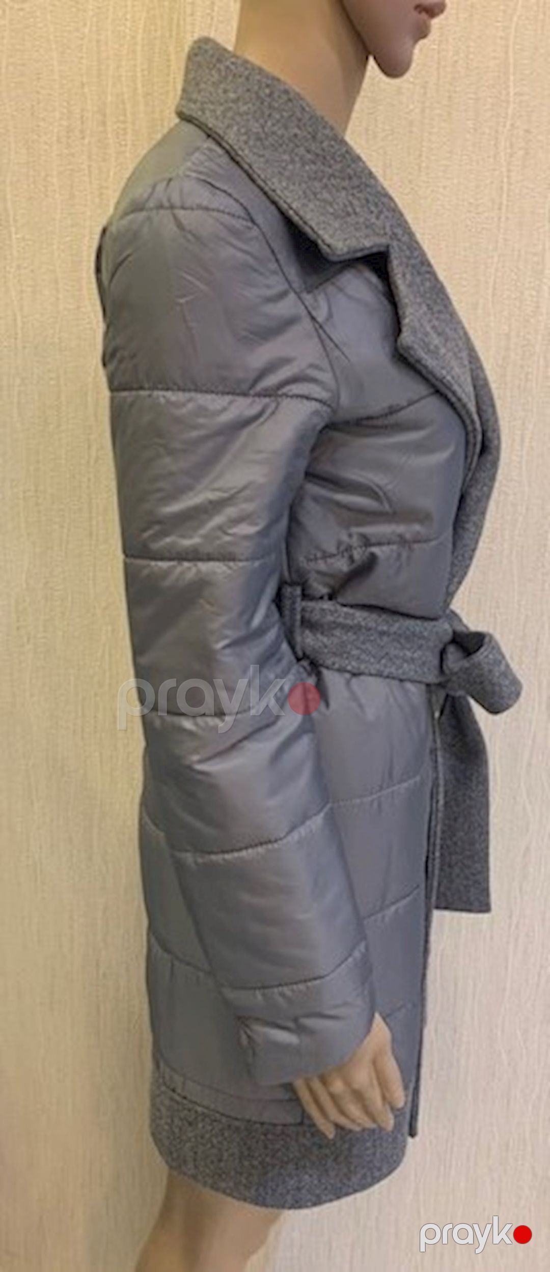 Qadınlar üçün fəsillərarası palto Dessen 258095, boz, polyester/viskoz, ölçü 42 — Mallar, Bakı (3)