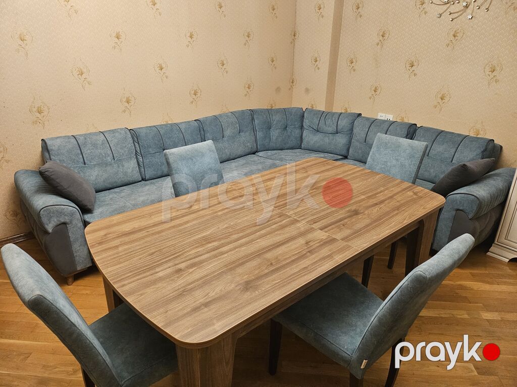 İşlənmiş, Künc divan, Qonaq otağı üçün, Açılan, Türkiyə — Yumşaq mobilya dəstləri, Bakı (3)