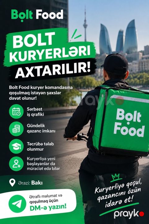 Sürücü-kuryer tələb olunur, Gündəlik ödəniş, Təcrübəsiz — Bakı