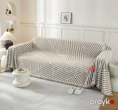 Divan üçün örtük Annaberry 129, bej/qəhvəyi, 180x320 sm — Bakı