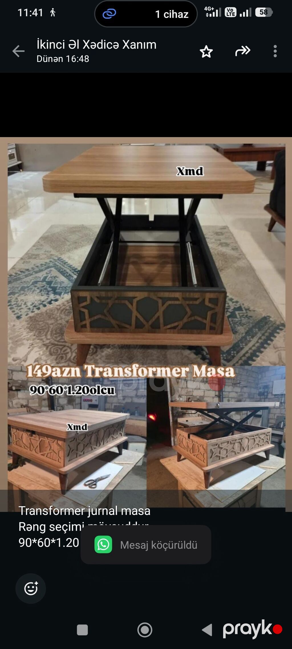 Transformer jurnal masa Rəng seçimi mövcuddur 90*60*1.20 ölçü — Jurnal masaları, Bakı (9)