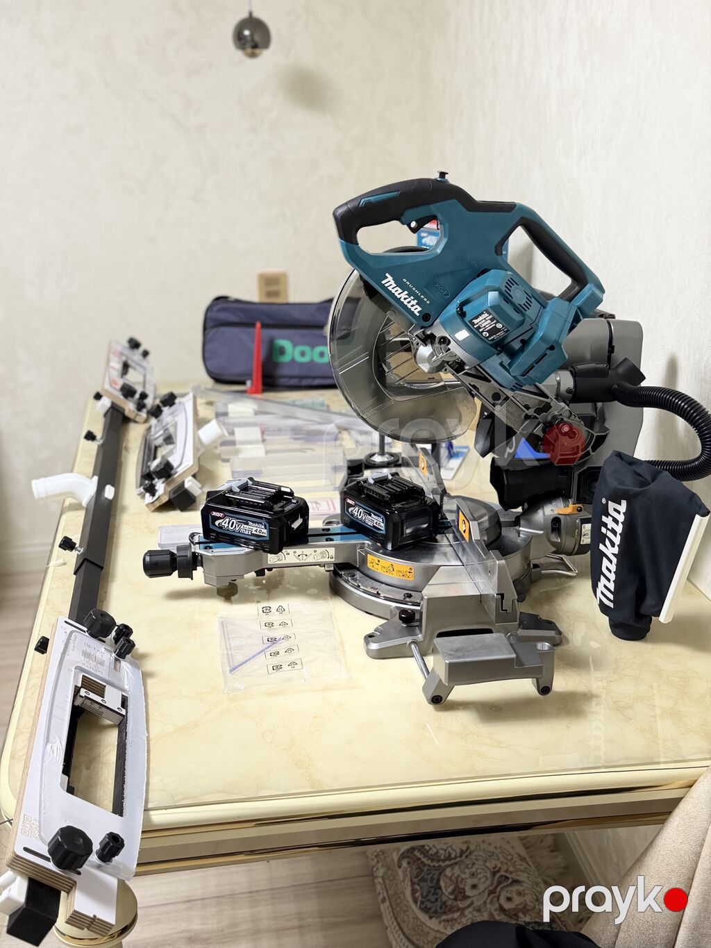 Makita XGT 40V Max akkumulyatorlu sürüşdürülə bilən gön dərəcəli — Testerler və labirintlər, Digah (4)