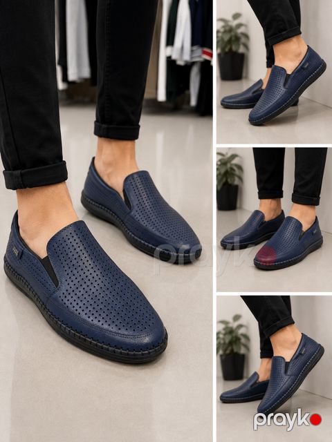 Mokasin 2695000, göy, dəri, ölçü 44 — Bakı