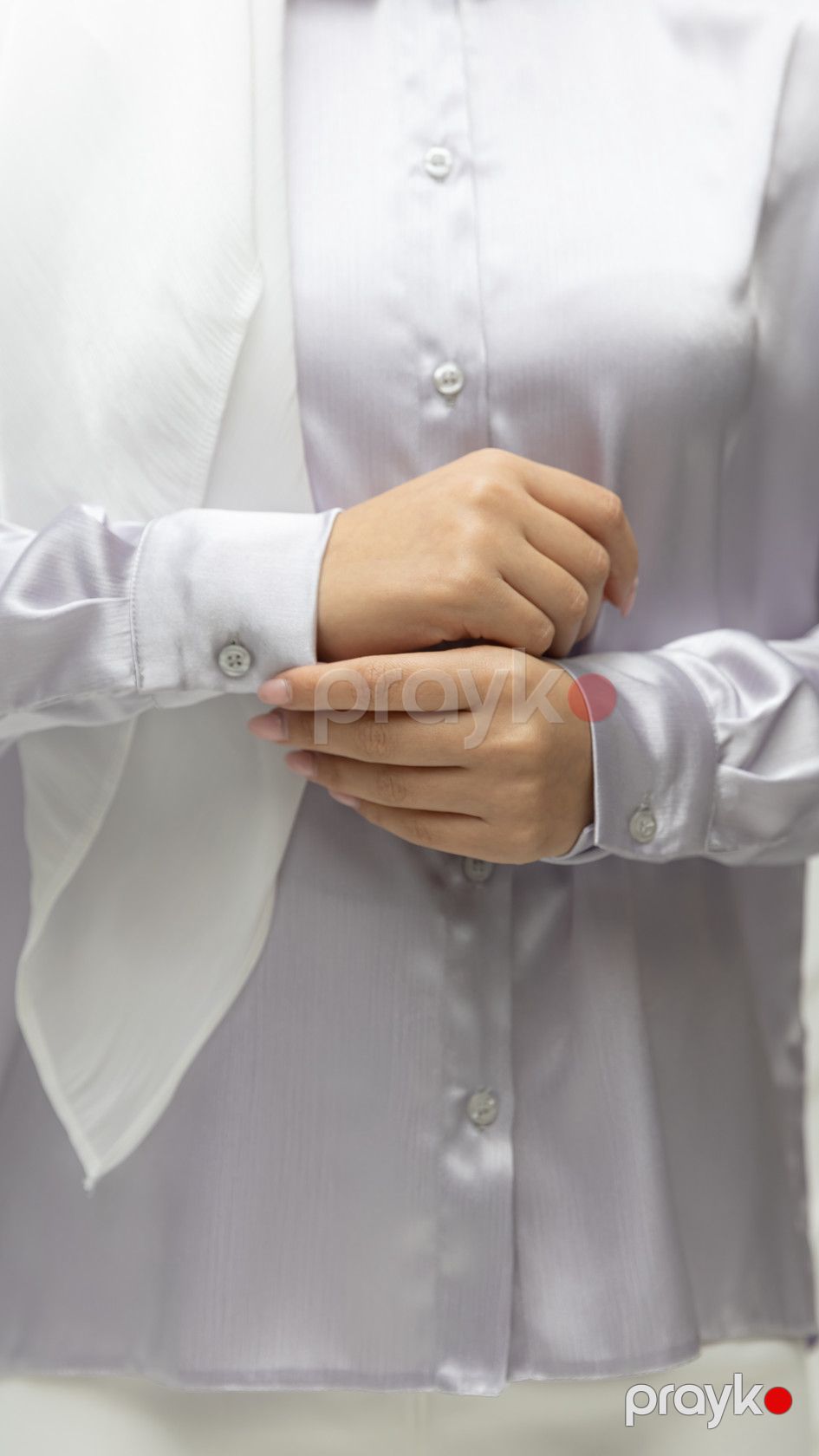 Uzunqol köynək Khinali, bənövşəyi, ipək, ölçü 40 — Mallar, Bakı (2)