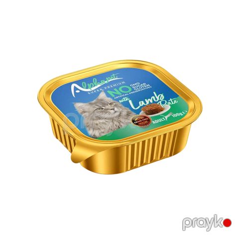 Nəm yem pişiklər üçün AlphaPet quzu əti ilə paştetdə, 100 q — Bakı