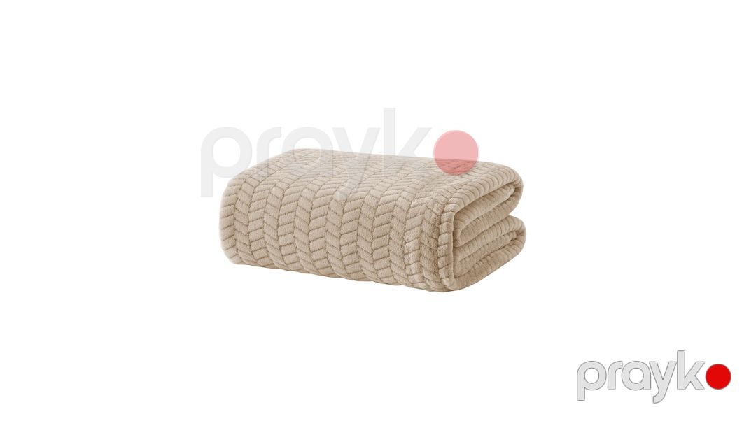 Pled Yataş Joy, 200х220 sm, ikinəfərlik, poliester, bej — Mallar, Bakı (2)