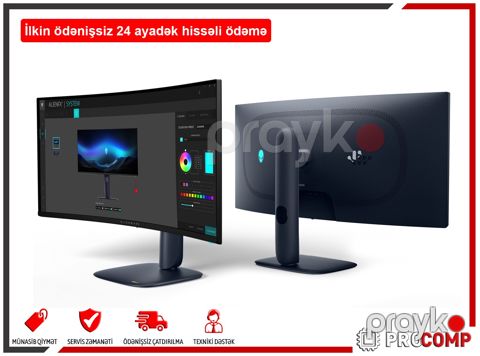 Curved Dell 34 Gaming monitor - AW3425DW 210-BRTW — Bakı