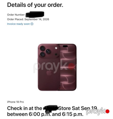 Apple iPhone 18 Pro Burgundy 256GB/12GB sifarişi — Bakı