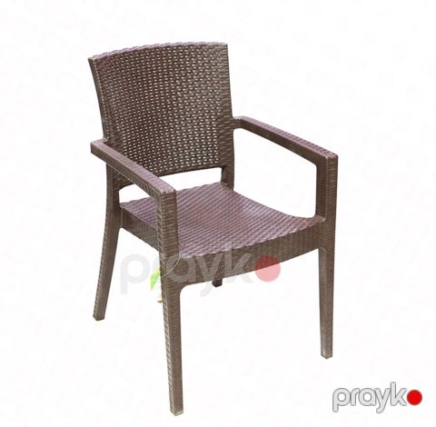 Bağ üçün stul Rattan OMD4750, qəhvəyi, plastik, 55x90 sm — Bakı