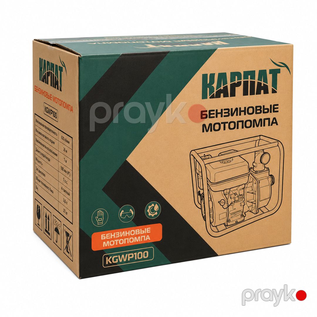 Su pompası 100mm, benzin 188F, Карпат — Mallar, Bakı (3)