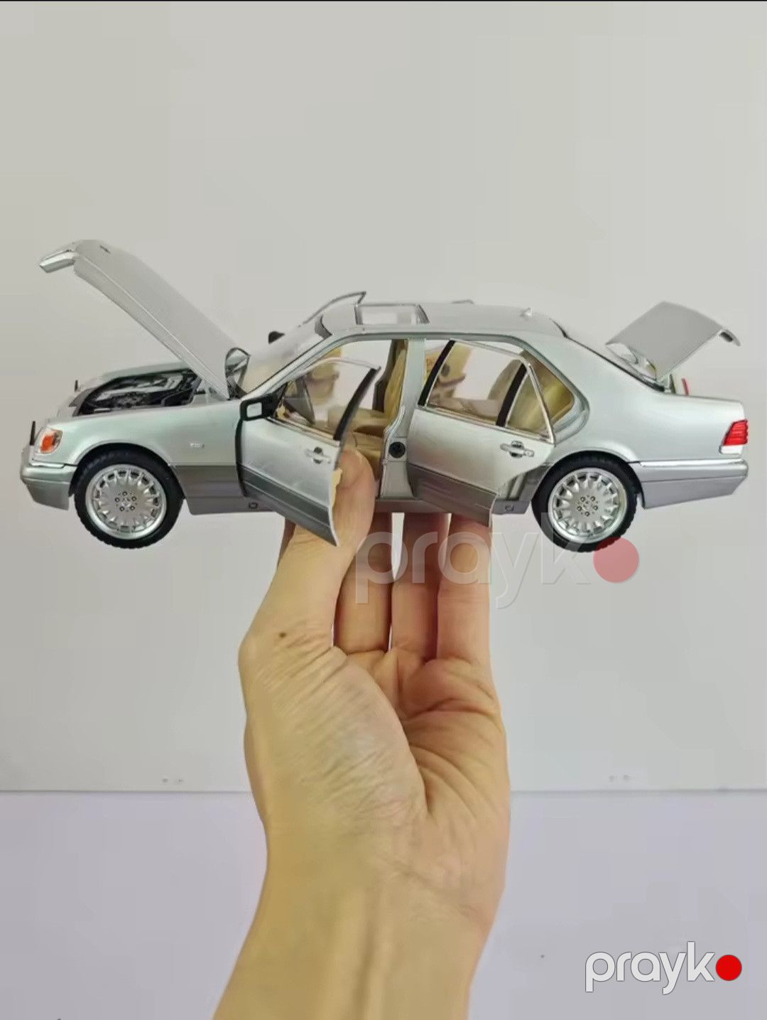 Maşın Mercedes Benz W140 S320 Classic Sedan 1:24, metal/plastik/rezin, gümüşü, 20.5x6.5x5.5 sm — Mallar, Bakı (2)