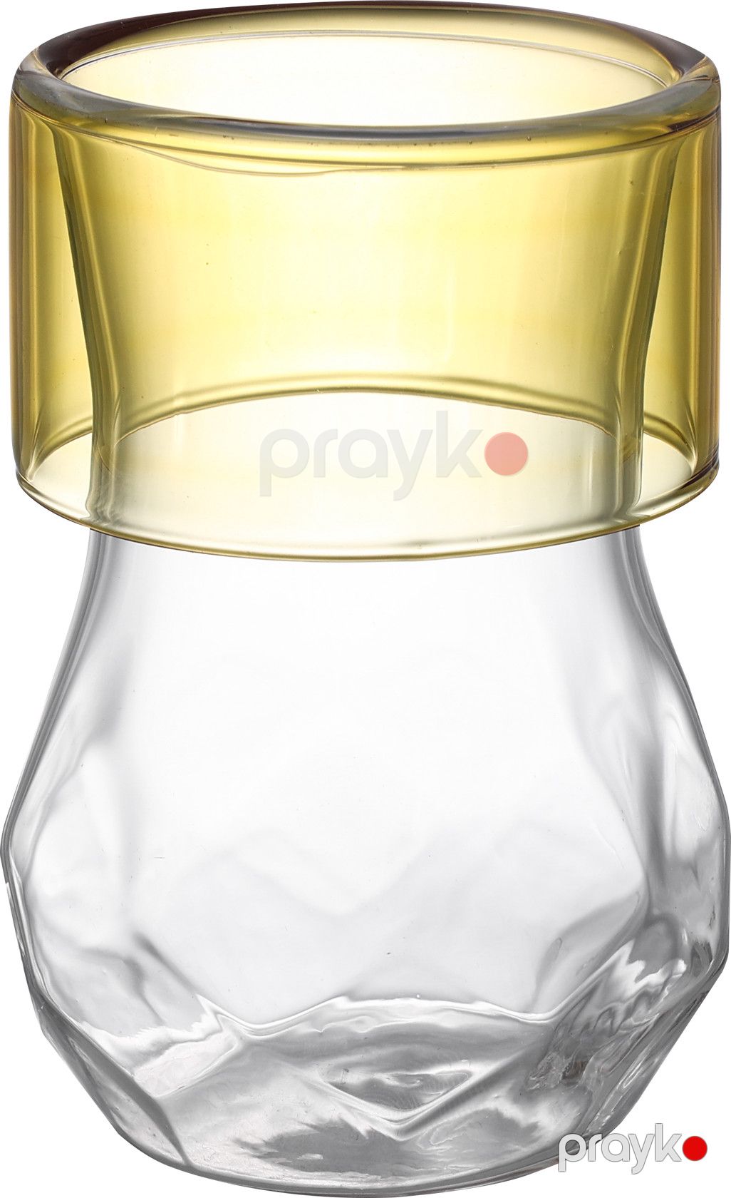 Armudu stəkan dəsti Aramoro Lysora, şüşə, şəffaf/sarı, 140 ml, 2 əd — Mallar, Bakı (3)