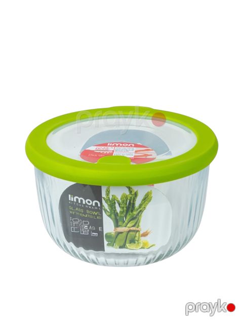 Qida saxlama konteyneri Limon SM-12005, plastik, şəffaf/yaşıl, 970 ml — Bakı