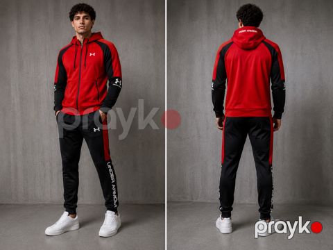 Спортивный костюм мужской No brand, Красный, Полиэстер, S, Весна-Лето — Bakı