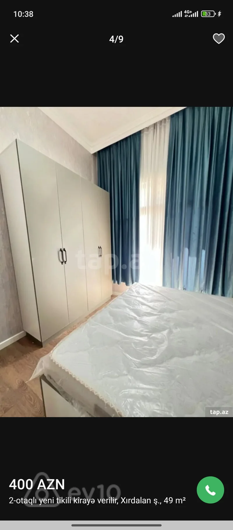 2 otaqlı mənzil, 50 m², Xırdalan — kirayə — Mənzil, Xırdalan (9)