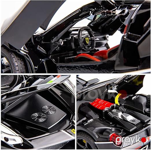 Avtomobil Ferrari 1:22, səs və işıqlı, metal, qara — Mallar, Bakı (3)